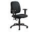 Goal Series Low Back Operator Chair With Arms, Swivel, Tilt, Asphalt Fabric