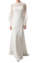 Sheer Sleeveless Mermaid Round Neck  Dress with a Brush/Sweep Train 