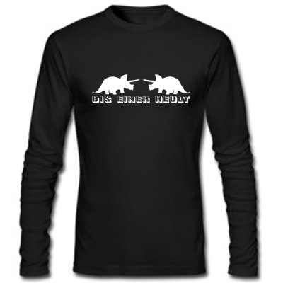 BIS EINER HEULT DINO -Herren Langarm Longsleeve 