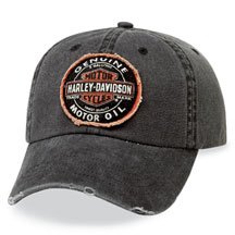 Buy Harley Davidson Men's Genuine Oil Patch Cap / Hat. 100% washed cotton. Frayed and distressed bill. online at Discounted New and Used prices. Delivered to your door with Off-The-Bookshelf.