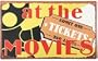 Vintage Movie Tickets Sign
