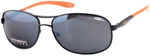 Oxen Revolution 93006 Sports Sunglasses with Multi-Layer Mirror Coating for Men and Women (Black and Orange w/ Smoke)