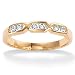 DiamonUltra&trade; Cubic Zirconia 18k Gold over Sterling Silver Channel-Set Ring