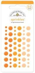 Bulk Buy: Doodlebug Designs (3-Pack) Sprinkles Adhesive Glossy Enamel Embellishments Tangerine Dots 54/Pkg MONOS-4007