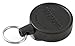 West Coast 0006-001 Key Reel, Split-Ring, Retractable, Black With 36-In. Polyester Cord