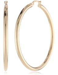 18k Gold 3mm 1.75" Click-Top Round Hoop Earrings