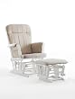 Graco Avalon Glider with Ottoman, White