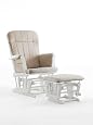 Graco Avalon Glider with Ottoman, White