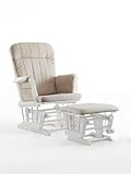 Graco Avalon Glider with Ottoman, White