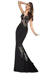 Sexy Lace Chiffon Mermaid Evening Dress/Pageant Dress/Party Dress  with a Brush/Sweep Train 