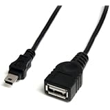 StarTech Mini USB 2.0 Cable - USB A to Mini B F/M - 1 Feet (USBMUSBFM1)