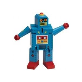  Robot X-7 Bendable Hardwood Robot - Blue