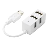 iBUFFALO USB2.0Hub バスパワー 4ポート Wフェイスタイプ ホワイト BSHW4UWH