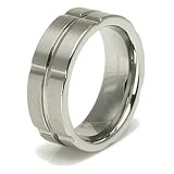 Tungsten Carbide Matte Finished Cross Cut Wedding Band Ring 8mm