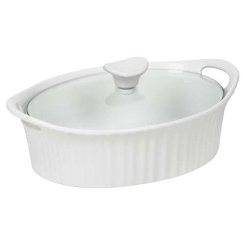 Best Price Corningware French White III Oval Casserole with Glass Cover 1 5-QuartB009CVV6N8