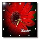 Passion Red Gerbera Daisy - 10x10 Wall Clock
