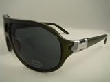 Kitchen & Housewares : Clear Dark Green Plastic Aviator Sunglasses with Metal Side Detail