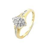 10K Yellow Gold Diamond Ring - Size 7