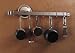 Rogar Brass Straight Wall Rack with Brass Hooks 36-in.