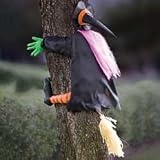 Betty Bash Crashing Witch Into Tree Halloween Decoration