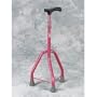 Pediatric Tripod Cane w/ Derby Handle - Epoxy-coated pediatric straight-neck tripod cane with reinforced cross sections. Features include Derby handle and Clip adjustment. Height adjustable grip to floor from 21" to 28" (53 cm. to 71 cm.). Base at its widest is 10" (25 cm.). Available in 3 colors. Indicate color selection in Comments section during Check Out.