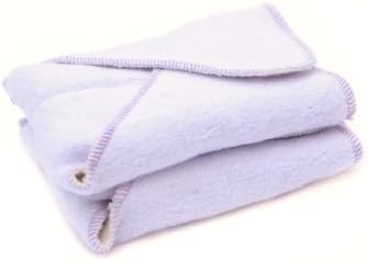 Kissaluvs Cotton Fleece Contour Diaper, 2 Pack, Purple, Medium/Large 15-30lbs
