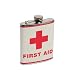First Aid- Stainless Steel Hip - Pocket Flask - 7 Ounces