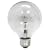 GE 12980 40 Watt Globe G25 Light Bulb, Crystal Clear, 6 Pack