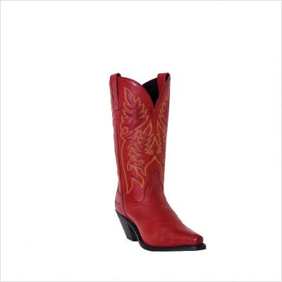 Women's Laredo All Over Burnished Red Leather Cowboy Boots