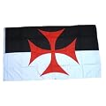 Fahne / Flagge Kreuzritter Templer Kreuz 90 x 150 cm