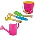 Kids Gardening Tools with Bucket & Watering Can - PINK