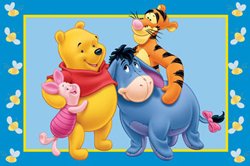 Huge New Disney Pooh and Friends Carpet & Rug Area 54x80" Super Soft