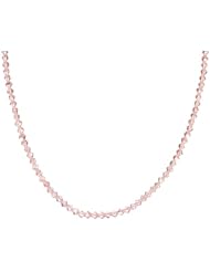Sterling Silver Swarovski Elements Crystal Choice 4mm Bead Necklace, 18"