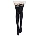 FUNOC Women's Lace Top Opaque Thigh High Stockings