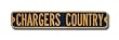 SAN DIEGO CHARGERS "CHARGERS COUNTRY" Authentic METAL STREET SIGN (6" X 36")