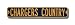 SAN DIEGO CHARGERS "CHARGERS COUNTRY" Authentic METAL STREET SIGN (6" X 36")