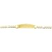 14K Gold NFL Cleveland Browns ID Figaro Chain Bracelet 8