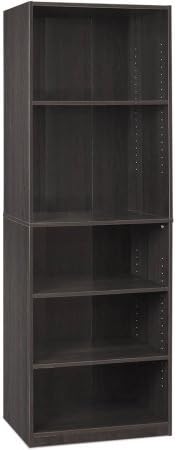 Furinno Jaya Simply Home 5-Shelf Bookcase - Espresso