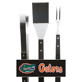 3-Piece NCAA Florida Gators BBQ Grilling Accessory Tool Kit by CC Home Furnishings