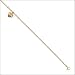 14k Yellow Gold, Heart Design Charm Anklet with Rounded Box Chain