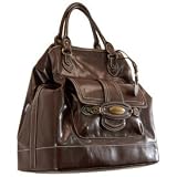 31fPWzJZYvL. SL160  Womens Dual Handle Brown Synthetic Leather Satchel: Brown Satchel