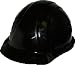 ERB 19771 Americana Cap Style Hard Hat with Slide Lock, Black