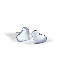 Alex Woo "Little Vegas" Sterling Silver Heart Stud Earrings