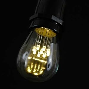 25 Pack LED S14 Replacement Bulbs, Warm White, Medium Base ...
