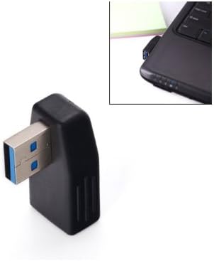 USB 3.0 Vertical Male to Female Left Angle Super Speed Adapter （2pc）