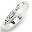 Women's Stone Band Clear Swarovski Crystal Ring, Size: 4-10 Sterling Silver .925