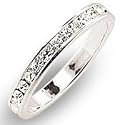 Women's Stone Band Clear Swarovski Crystal Ring, Size: 4-10 Sterling Silver .925