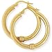 9ct Hoop Earrings with Polished and Textured Finish. Beautiful presentation gift box and anonymous outer packaging. Money back if not 100% delighted