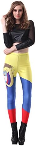 Muchen Women's Flag of Colombia Printed Leggings Medium