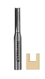11-047, 1/4 Shank Straight Router Bit, 3/16 Cutter Diam., 3/4 Cutter Height